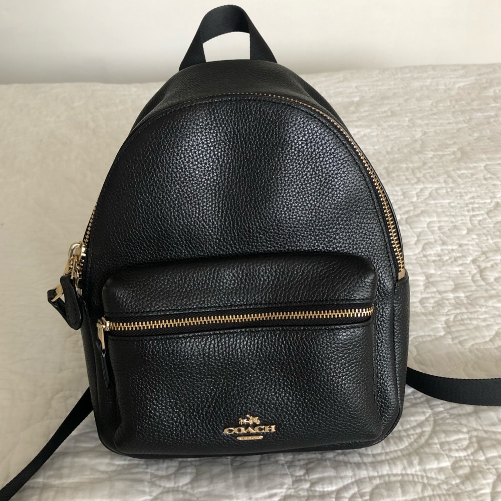 Black Coach mini backpack